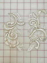 Applique - Gold Corded Lace Ivory Only One 2-Piece Set Left! Dyeable Close-Out